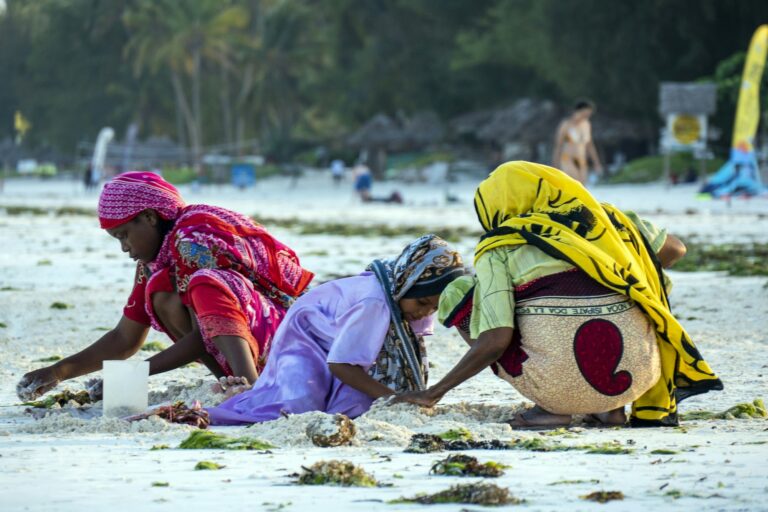 Walking along the beach at Paje, Zanzibar